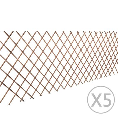 vidaXL Gluosnio treliažo tvora, 5vnt., 180x90cm