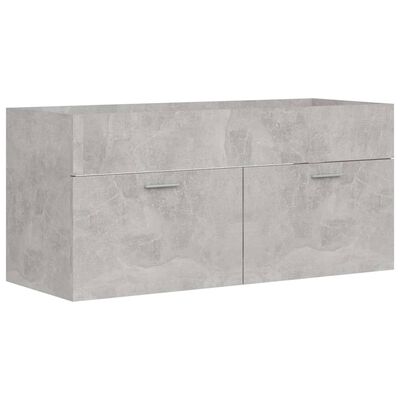 vidaXL Vonios kambario baldų komplektas, betono pilkos spalvos, MDP