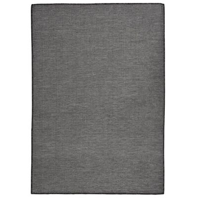 vidaXL Lauko kilimėlis, pilkos spalvos, 160x230cm, plokščio pynimo