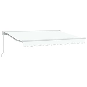 vidaXL Rankinė markizė 3 x 2,5 m Balta 100% poliesteris