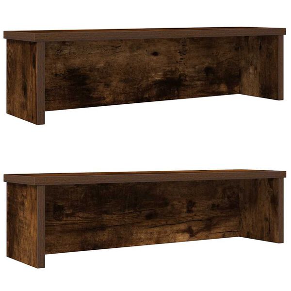 vidaXL Virtuvės lentynos, sukraunamos, 2 vnt., dūminio, 50x15x16cm