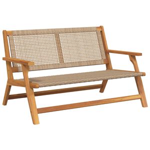 vidaXL Sodo baldai Smėlio 122 x 78 x 73 cm Kietos akacijos mediena