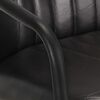 vidaXL Valgomojo kėdės, 2vnt, juodos spalvos, tikra oda