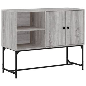vidaXL &Scaron;oninė spintelė, pilka ąžuolo, 100x40x79,5cm, apdirbta mediena