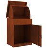 vidaXL Siuntų dėžutė su saugykla Rūdijanti 47.5 x 38 x 59 cm