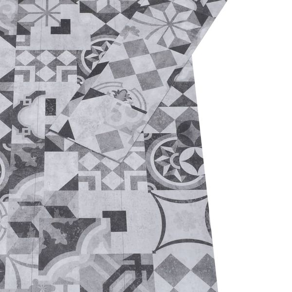 vidaXL Grindų plokštės, pilkos spalvos, PVC, prilipdomos, 5,02m², 2mm