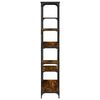 vidaXL Knygų lentyna, dūminio ąžuolo, 99x35,5x176cm, mediena/plienas