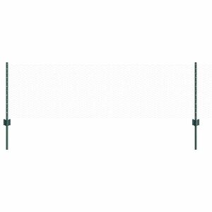 vidaXL Hexagonal Fence with Post 100 x 0,6 m PVC dengtas plienas Žalia