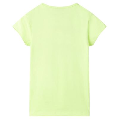 Vaikiški marškinėliai, fluorescencinės geltonos spalvos, 140 dydžio
