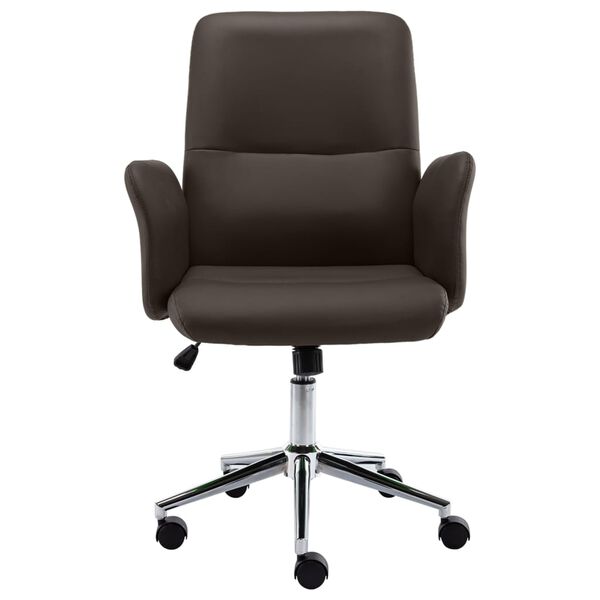 vidaXL Biuro kėdė, rudos spalvos, dirbtinė oda