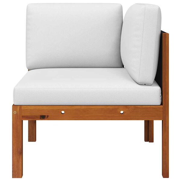 vidaXL Kampinės sodo sofos, 2 vnt. su pagalvėlėmis, akacijos mediena ir virvė