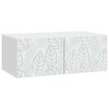 vidaXL Sieninė TV spintelė 59,5 x 41 x 30 cm Balta Apdirbta mediena