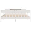 vidaXL Lova su knygų spinta be čiužinio, balta, 200x200cm, pušis