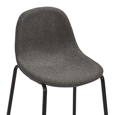 vidaXL Baro kėdės, 4 vnt., tamsiai pilkos spalvos, audinys