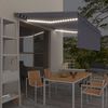vidaXL Markizė su uždanga/LED/vėjo jutikliu, mėlyna/balta, 4,5x3m