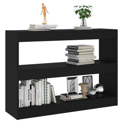 vidaXL Spintelė knygoms/kambario pertvara, juoda, 100x30x72cm