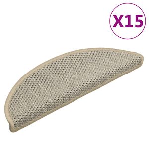 vidaXL Lipnūs laiptų kilimėliai, 15vnt., &scaron;viesiai žali, 56x17x3cm
