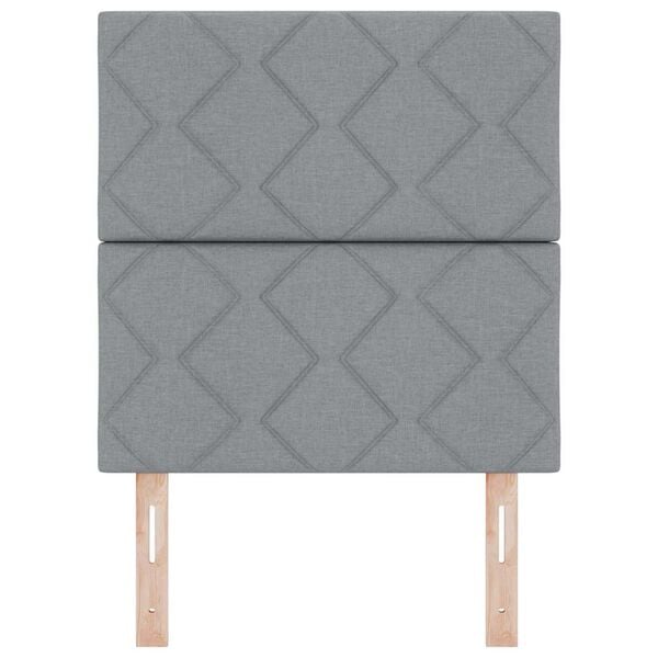 vidaXL Galvūgalis su galvūgalio &Scaron;viesiai pilka 80 cm Dirbtinė oda