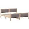 vidaXL Lovos rėmas Ruda ir taupe 180 x 200 cm Pu&scaron;ies masyvas