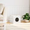 vidaXL Cat House White 51x35x30 cm Pušies masyvo
