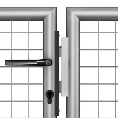 vidaXL Sodo vartai, sidabrinės sp., 306x150cm, galvanizuotas plienas