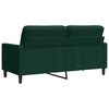 vidaXL Dvivietė sofa, tamsiai žalios spalvos, 140cm, aksomas