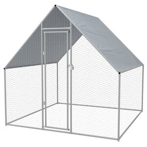 vidaXL Lauko narvas vi&scaron;čiukams, cinkuotas plienas, 2x2x1,92 m