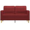 vidaXL Dvivietė sofa, raudonojo vyno spalvos, 140cm, audinys