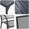 vidaXL Sodo valgomojo komplektas 7 pcs Antracitas Plienas