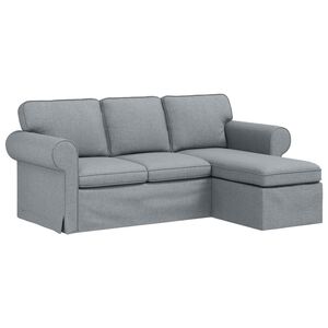 vidaXL Sofa &Scaron;viesiai pilka 215 x 138 x 80 cm audinys