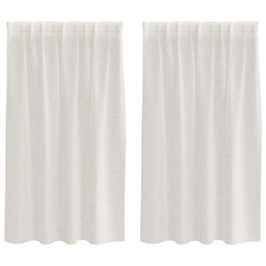 vidaXL Voile Užuolaida 2 pcs Kreminė 140 x 140 cm Poliesteris