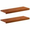 vidaXL Laiptų danga 2 vnt. 80 x 25 x 2 cm Ruda Kietas ąžuolo medis