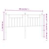 vidaXL Metalinis pakaitinis galvūgalis, baltos spalvos, 160cm