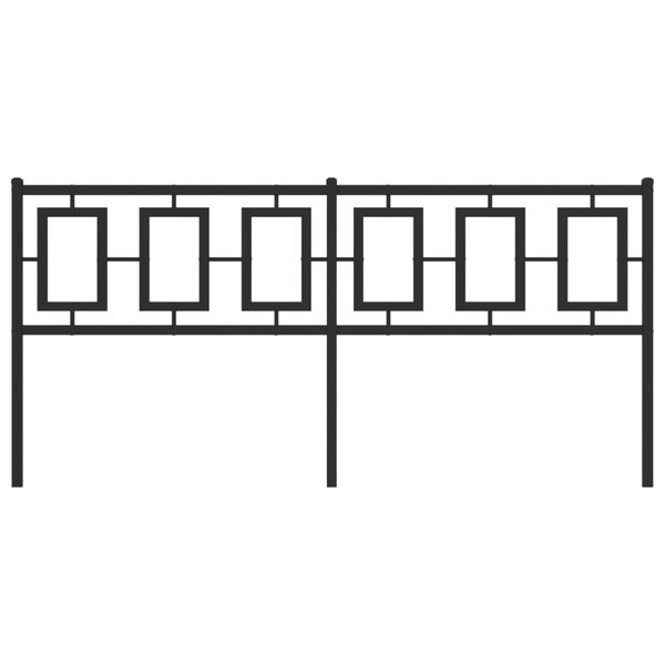 vidaXL Metalinis pakaitinis galvūgalis, juodos spalvos, 180cm