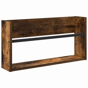 vidaXL Žurnalų stovas Rūkyta ąžuolas 60 x 12 x 30 cm Apdirbta mediena