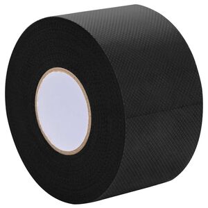 vidaXL Dirbtinio žolės juosta su klijais Juoda 5 cm x 10 m