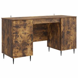 vidaXL Stalas Dūminio ąžuolo 142,5 x 50 x 75 cm Apdirbta mediena