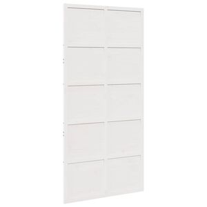 vidaXL Tvarto durys Balta 100 x 208 cm Pu&scaron;ies medienos masyvas