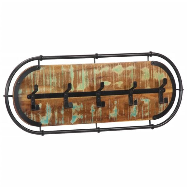 vidaXL Prie sienos montuojama paltų kabykla su 5 kabliukais, perdirbta