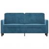vidaXL Dvivietė sofa, mėlynos spalvos, 140cm, aksomas