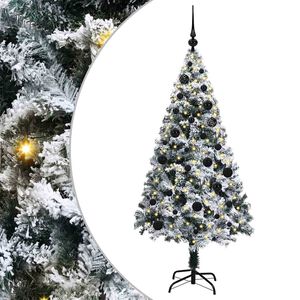 vidaXL Dirbtinė Kalėdų eglutė Balta 150 cm PVC ir Plienas ir Plastikas