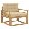 vidaXL Lauko Vidurinis Sofa Poliesteris Balta
