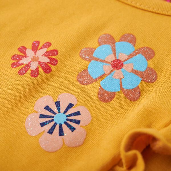 Vaiki&scaron;ki mar&scaron;kinėliai ilgomis rankovėmis, geltonai rudi, 140 dydžio