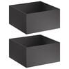 vidaXL Sodo vazonas 2 vnt. Juoda 100 x 100 x 40 cm
