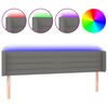 vidaXL Galvūgalis su LED, tamsiai pilkas, 183x16x78/88cm, audinys