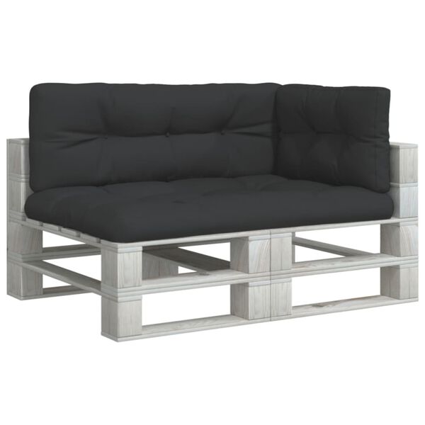 vidaXL Palečių pagalvėlės, 3vnt., juodos spalvos, audinys