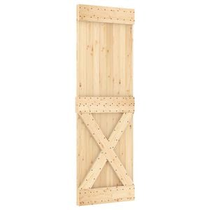 vidaXL Slankios durys NARVIK Natūrali ir juoda 70 x 210 cm (213,5 cm)
