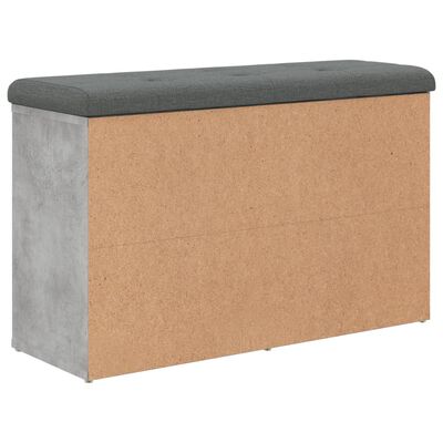 vidaXL Batų suoliukas, betono pilkas, 82x32x50cm, apdirbta mediena