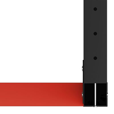 vidaXL Darbastalio rėmas, juodas ir raudonas, 80x57x79cm, metalas