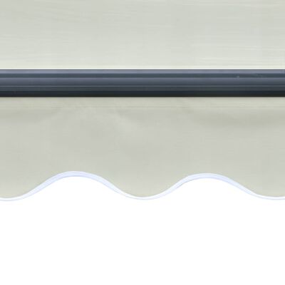 vidaXL Ištraukiama markizė su vėjo jutikliu/LED, kreminė, 300x250cm